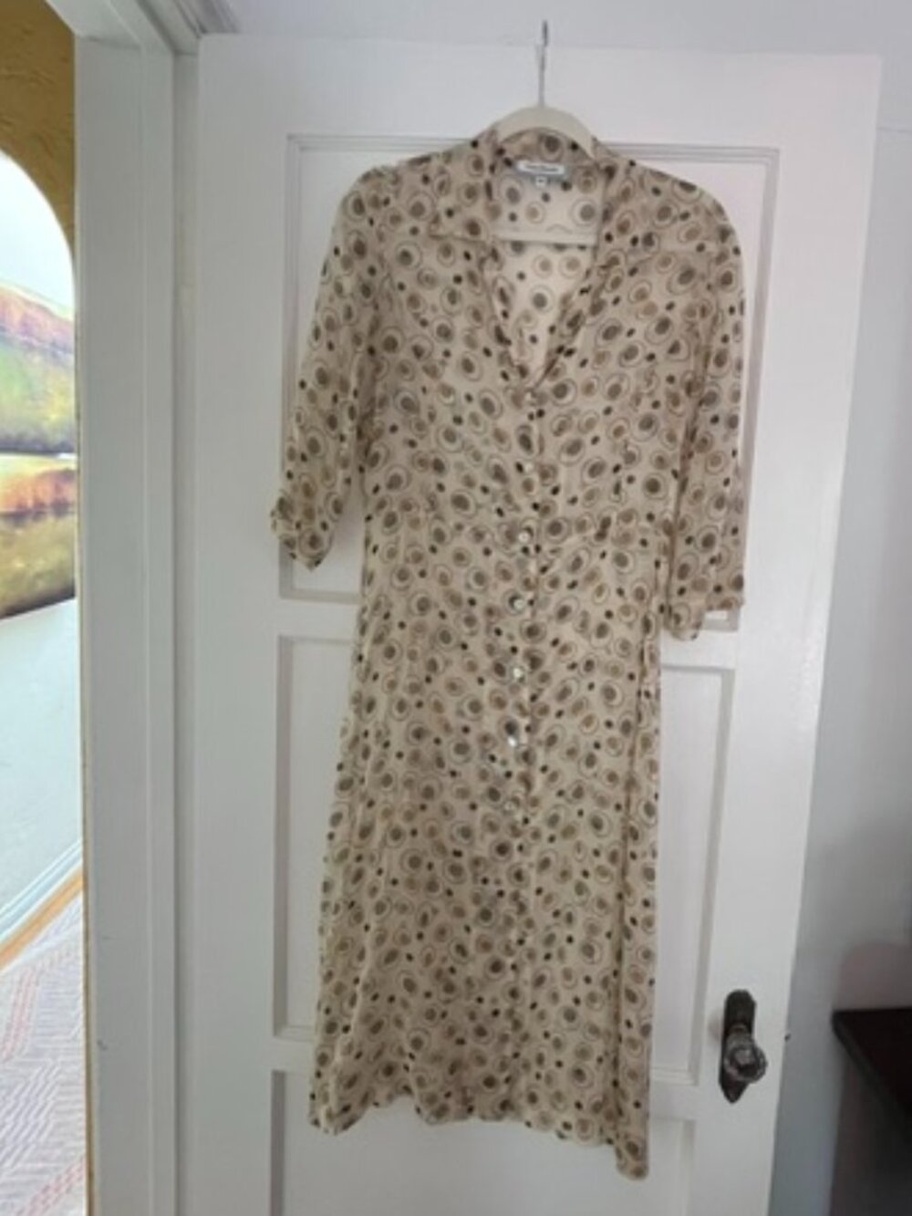 Vintage Pamela Barish sheer silk dress/duster (6) EUC